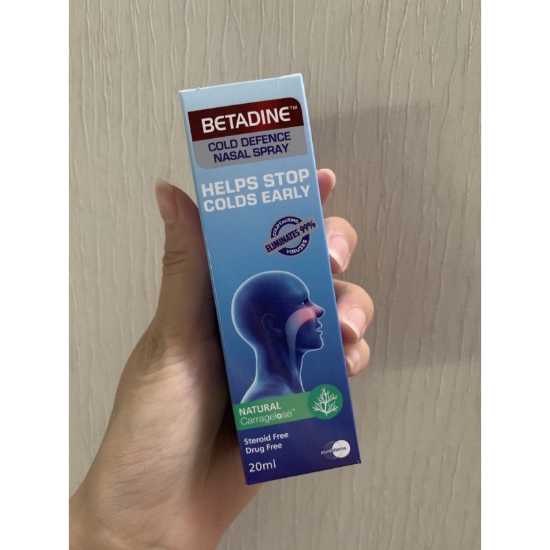 Betadine nasal spray adult / dewasa - import - READY STOCK
