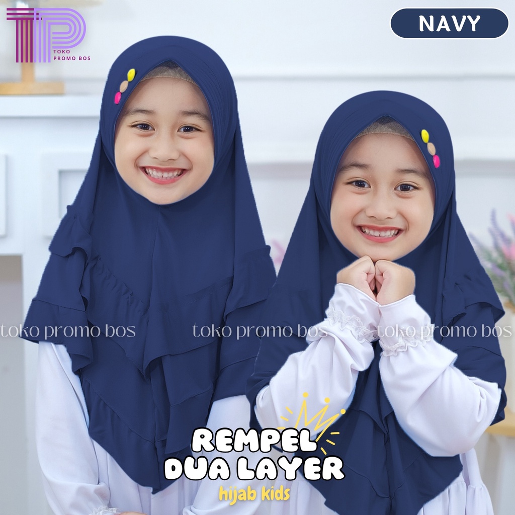 Jilbab Anak TK 2 Layer / Jilbab Anak Usia 4-7 Tahun / Hijab Anak Karakter Lucu / Hijab Anak Perempua