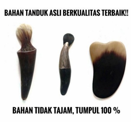 ALAT KEROKAN BADAN DAN PIJAT BAHAN TANDUK ASLI BERKUALITAS