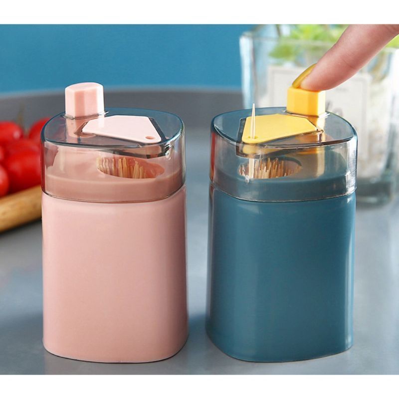Bundara.id Pr-1256 Wadah simpang tusuk gigi automatic/Tempat Penyimpanan Tusuk Gigi Mini Otomatis Toothpick Holder