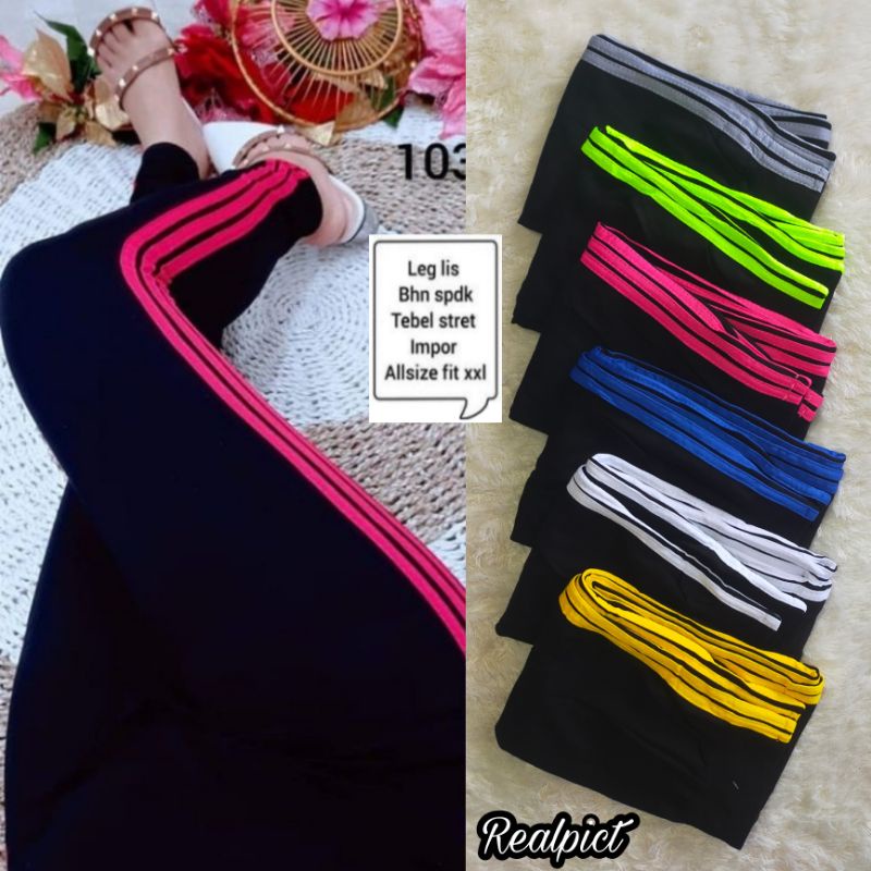 Legging List 3 Premium Import - Celana Legging Wanita