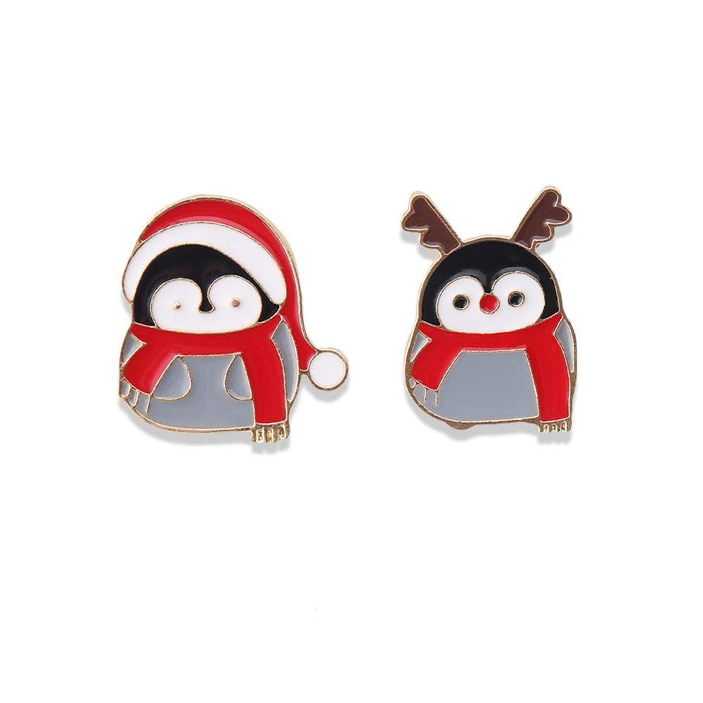 Bros Pinguin Natal Agustina Lucu Trend Tetes Minyak Pria Wanita Paduan Gaya Korea Lencana