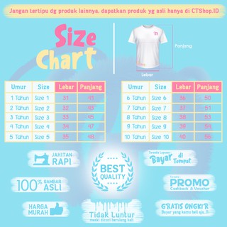 CTShopID Kaos Anak  Baju  Anak  Perempuan  Motif  Mini Salur 