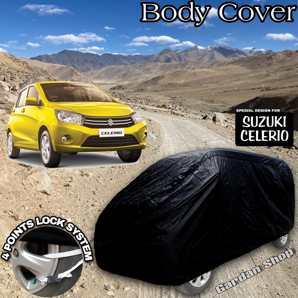 Sarung Mobil SUZUKI CELERIO Hitam POLOS Body Cover Suzuki Celerio Full Black