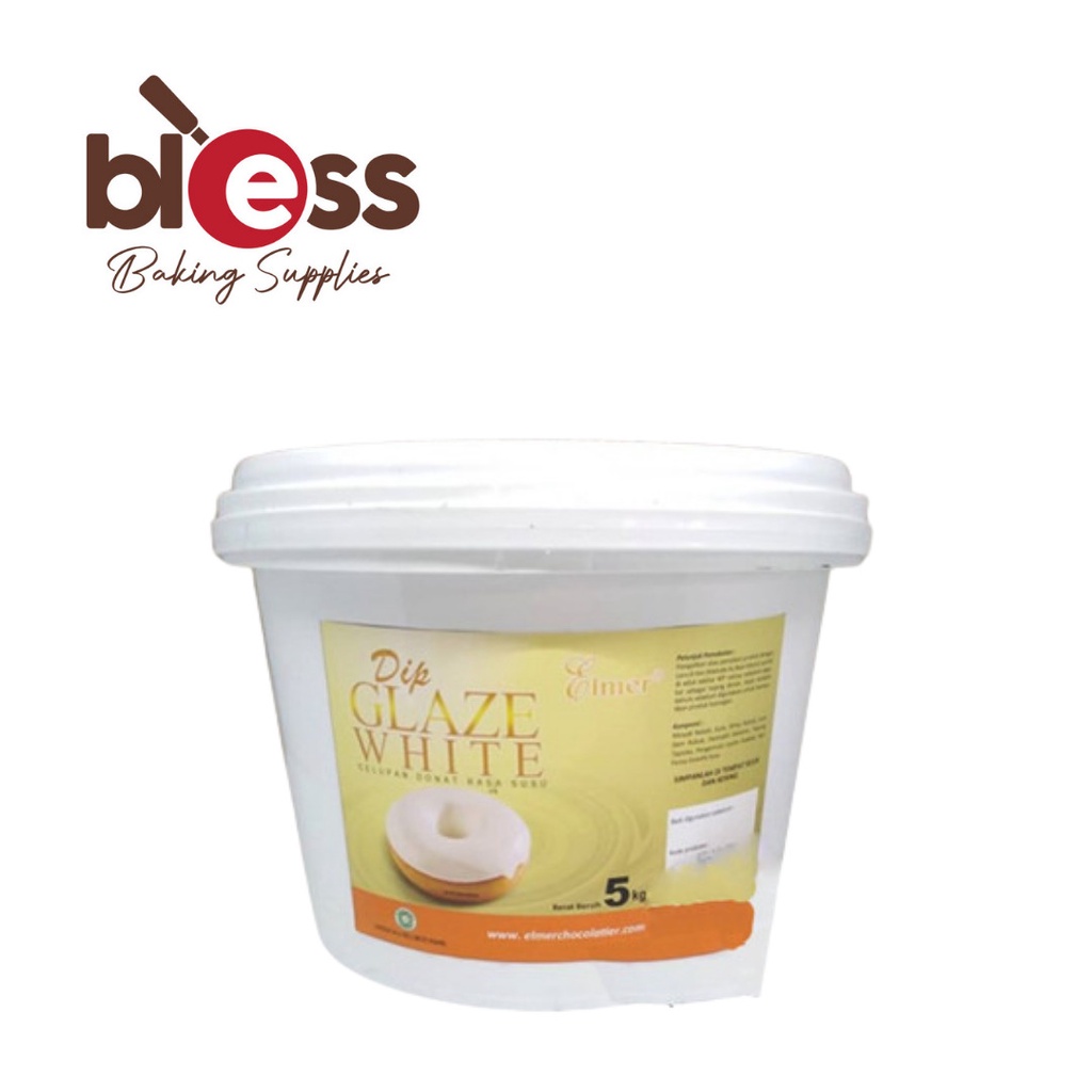 

ELMER GLAZE WHITE 5 KG / DOUGHNUT TOPPING DONAT DONUT PISANG NUGGET