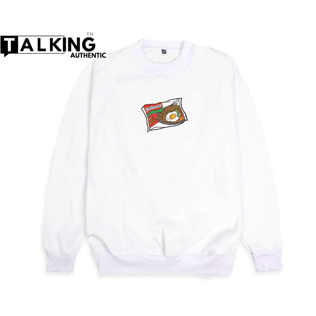 CN Putih Crewneck Pria Original Distro Sweater Sablon Unik Premium Sweter Kerah Tinggi XXL Talk