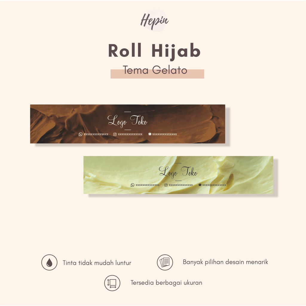 

cetak label/roll ijab edisi GELATO/paper belt murah