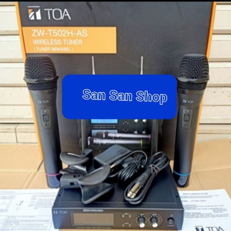 MIC WIRELESS TOA ZW T502H AS ORIGINAL 2 MIC WIRELESS PEGANG2