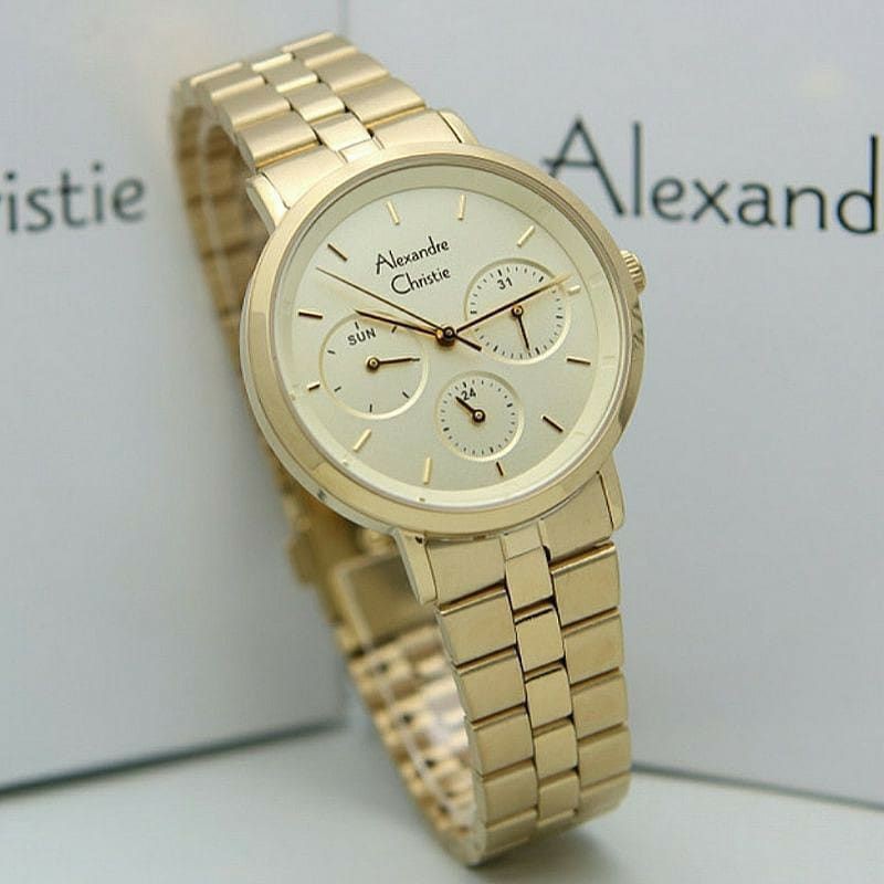 Jam Tangan Alexander Christie Wanita Gold ac2886