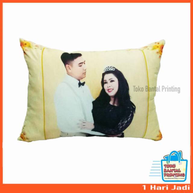 Bantal Custom 40x60 / bantal foto kado pernikahan kado ulang tahun kado