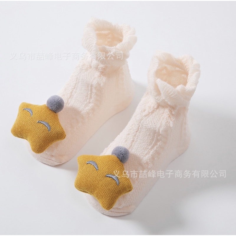 Kaos Kaki Bayi Anak Perempuan Mid Length Model Tipis Stretch Boneka / Baby Girl Socks