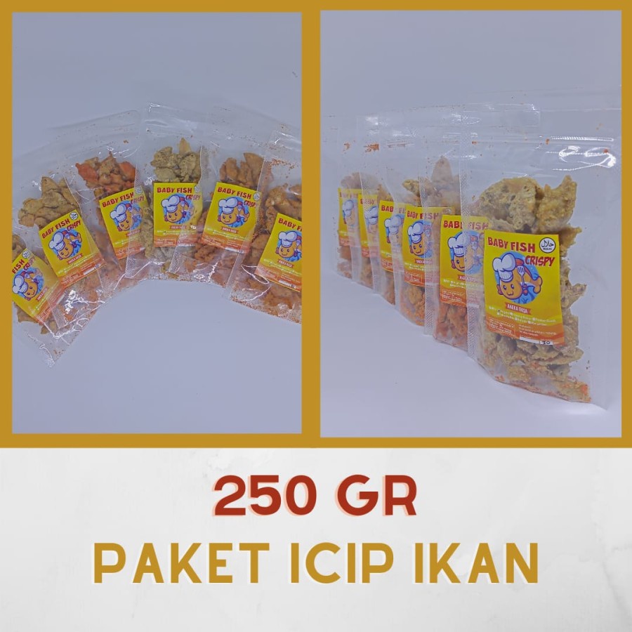 

[PROMO] Paket Icip Baby Fish Crispy (Ikan) 6 Pcs - 250 gram