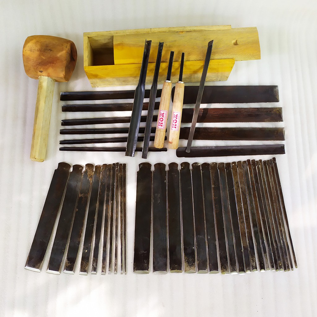 ALAT PAHAT /ALAT UKIR /TATAH UKIR KAYU LENGKAP isi banyak