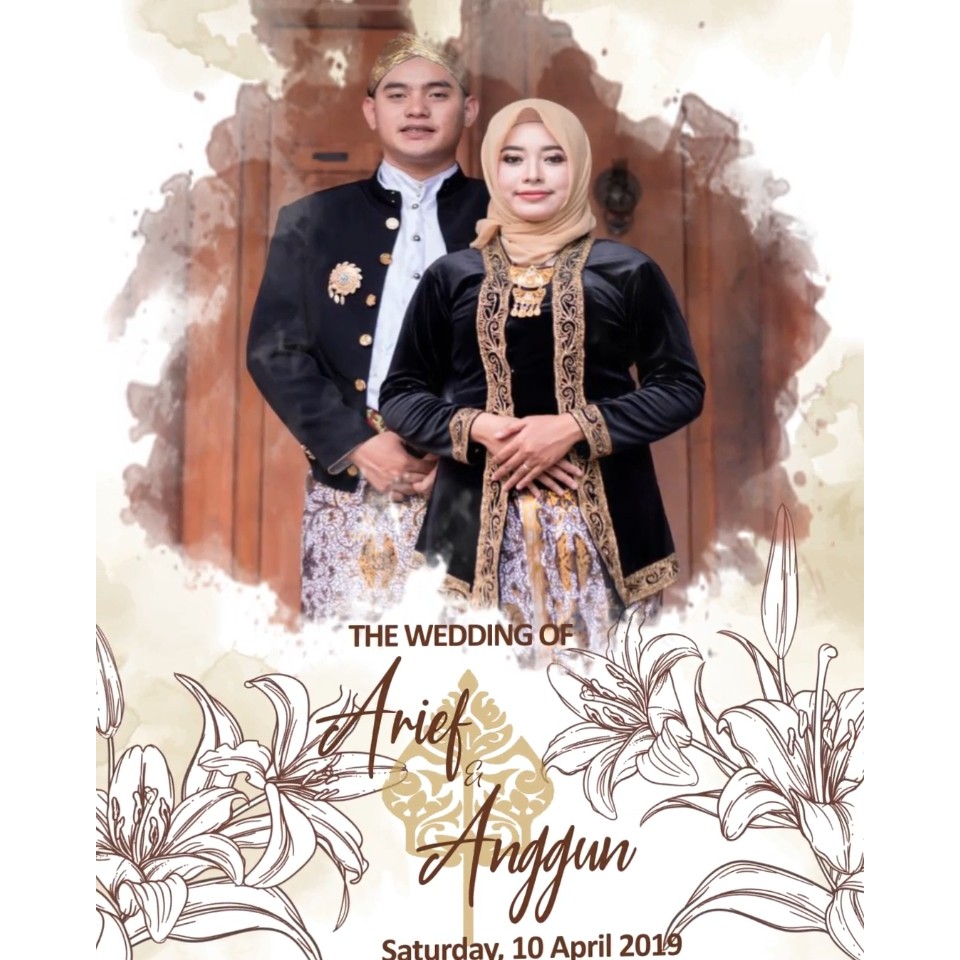 Undangan Digital Video Pernikahan Adat Jawa Soft Brown Modern Elegant