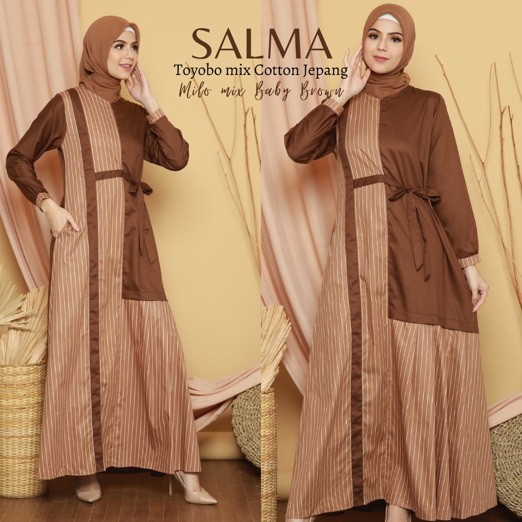 Gamis SALMA Toyobo mix Cotton Jepang