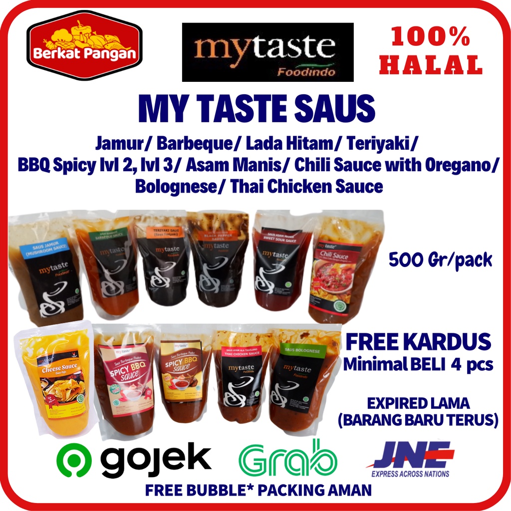 

MyTaste Saus Jamur / Barbeque/ Lada Hitam / Teriyaki / BBQ Spicy/ Asam manis/ Chili Saus My taste