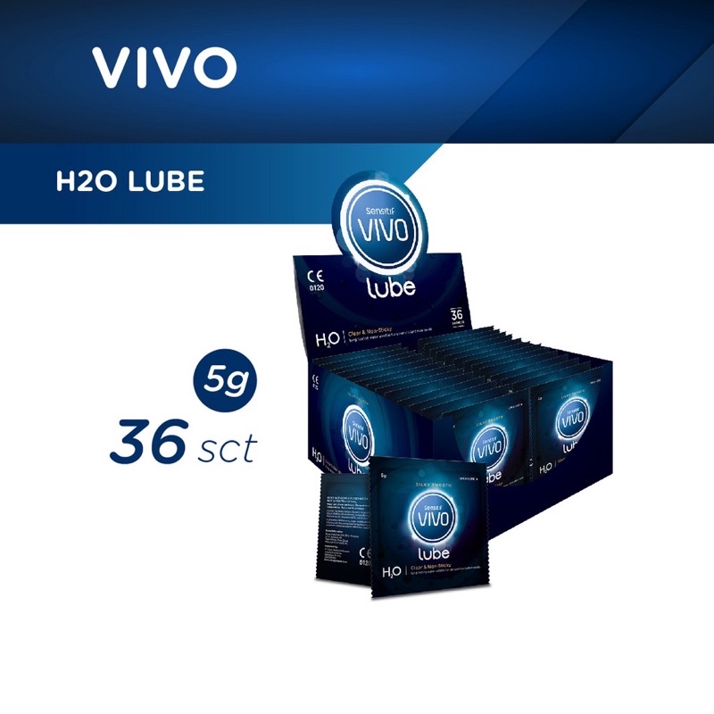 Vivo Pelumas Lubricant Kondom Sekali Pakai H20 Lube Sachet Pocket Size