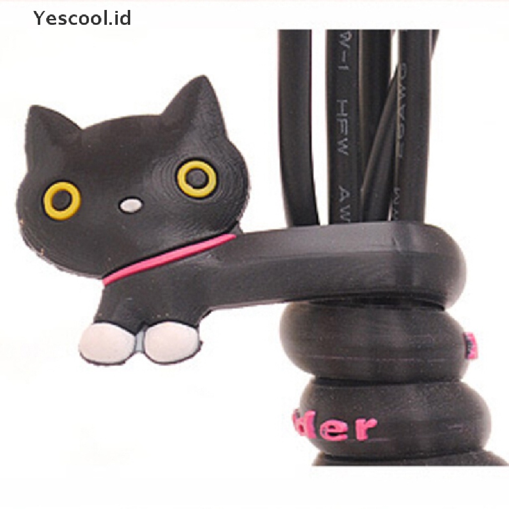 (Yescool) 1pc Penggulung Kabel Earphone / Headphone Bentuk Binatang Lucu