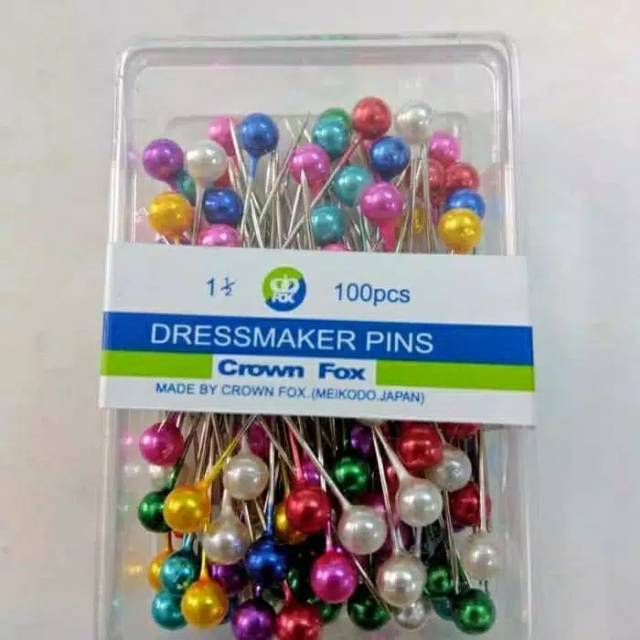 LUCKY FASHION Jarum Pentul Hijab Stainless PerBOX - Jarum Pentol Jilbab Isi 100pcs