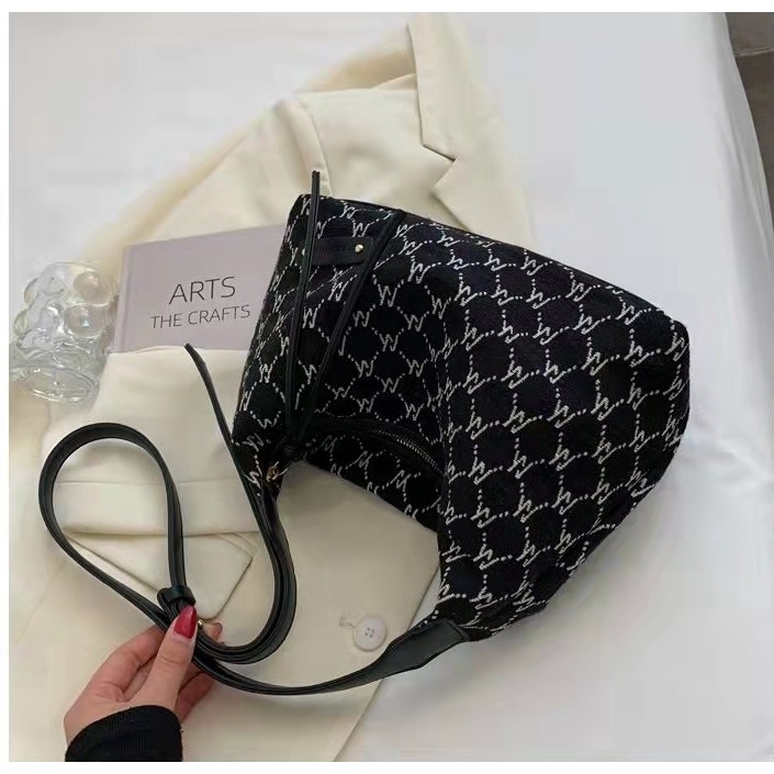 Z2923 1KG MUAT 4PCS TAS SHOULDER BAG TAS KETEK CANVAS FASHION IMPORT VIRAL TIKTOK HITS