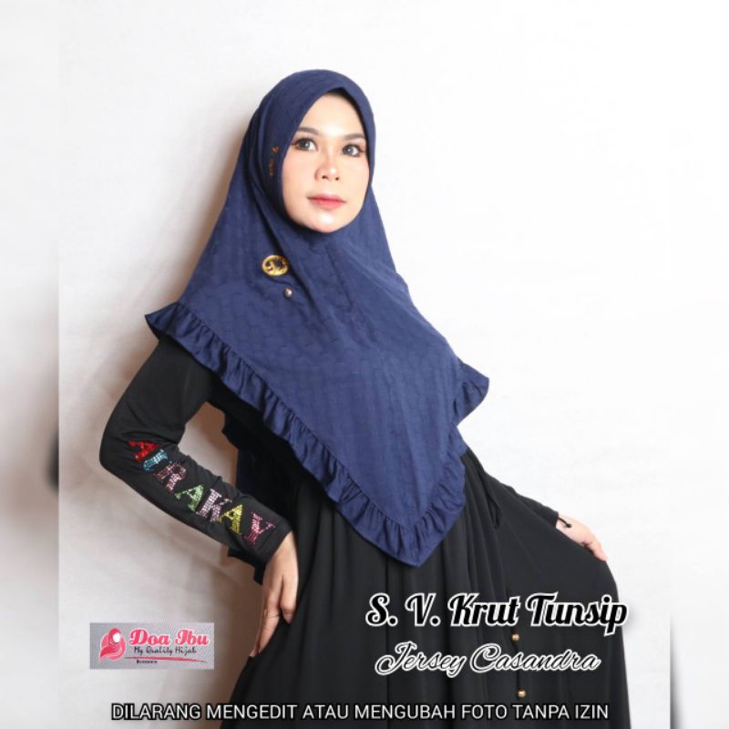 Jilbab SV kerut Tuspin ori DOI