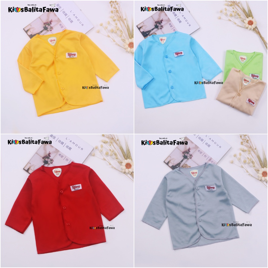 (ISI 3 PC) SNI Baju Kancing Lengan Panjang STANDAR SNI Baju Branded Import uk Baby New Born Kado