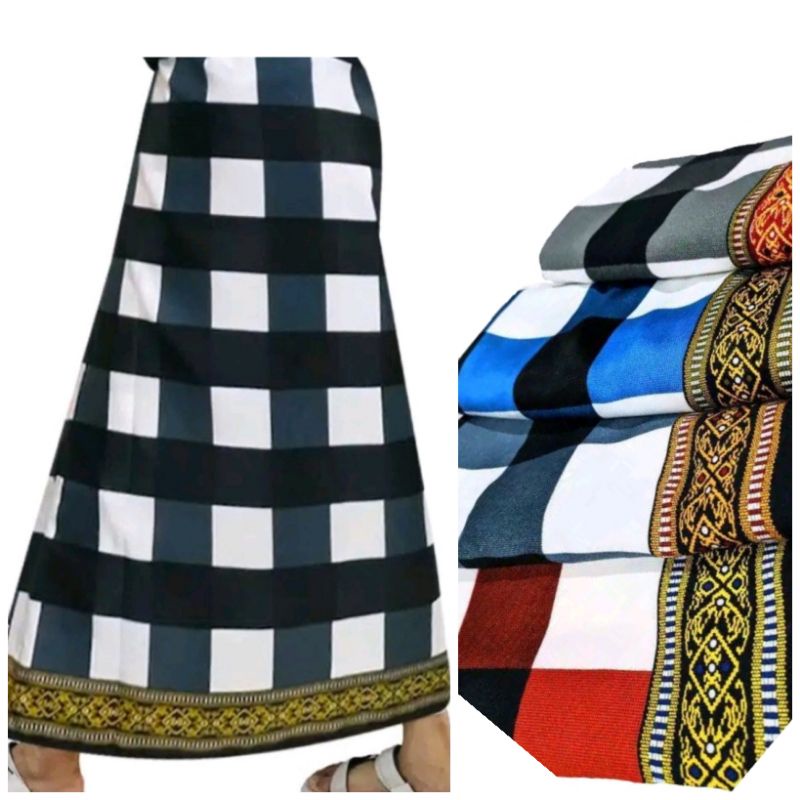 Sarung kotak khas bali / Sarung motif catur bali