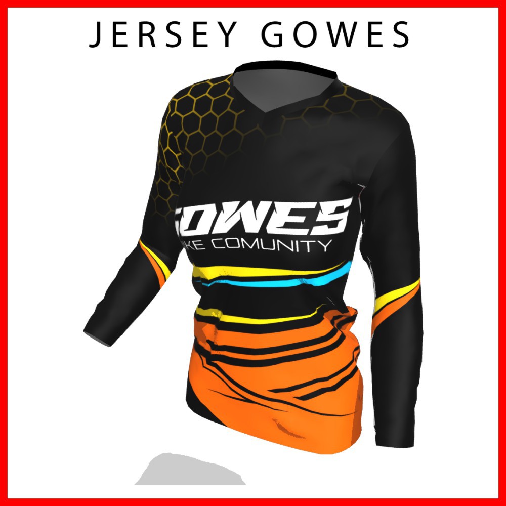 Baju Kaos Jersey Sepeda Gowes Wanita Cewek Perempuan Lengan Panjang Printing-66