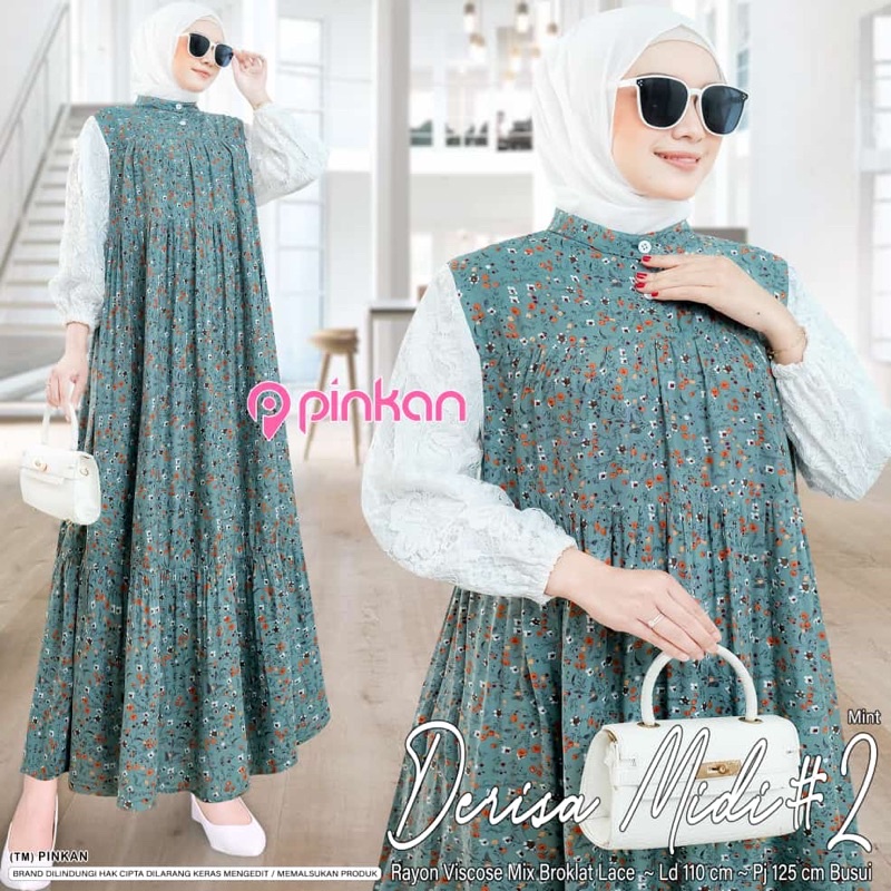 VITARA KIARA DERISA #2 LIDIA STELA #2 #3 MIDI - DRESS BUSUI LD 110 - GAMIS MUSLIMAH - GAMIS KATUN RA