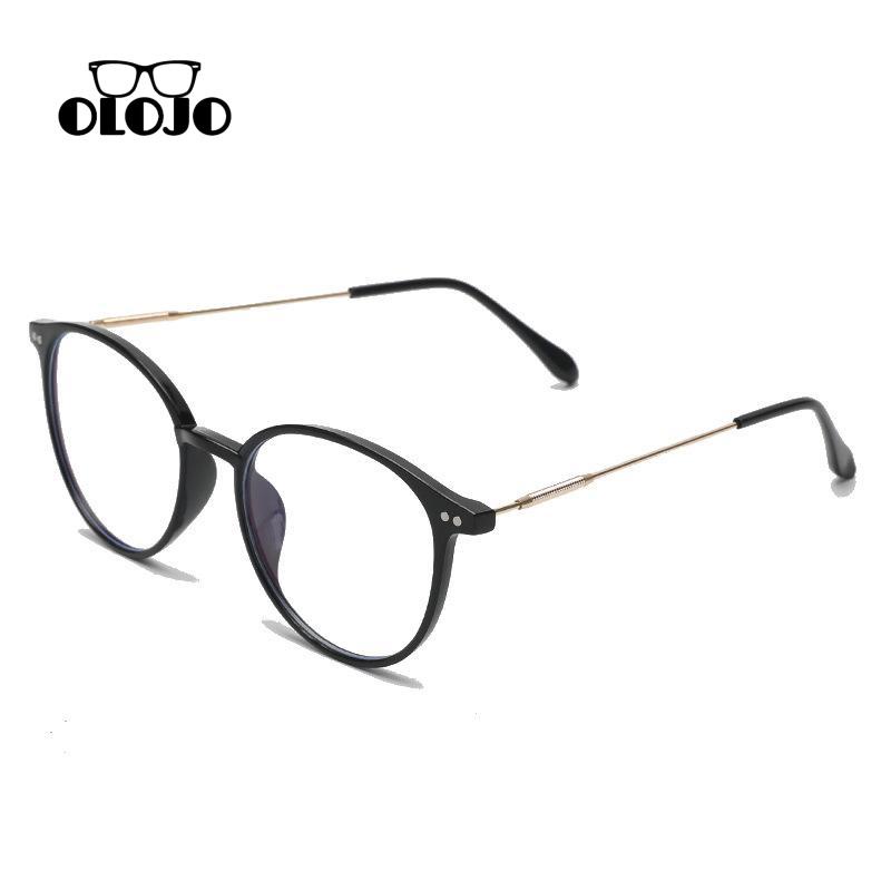 COD Kacamata Photocromic Anti Radiasi Anti Blue Ray Transition Metal Untuk Pria Dan Wanita Bentuk Bulat Retro Eyeglasses- ol2