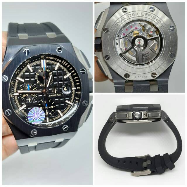 JAM TANGAN PRIA AP NOVELTY BODY CERAMIC CRONO AKTIF AUTOMATIC SWISS SUPER PREMIUM