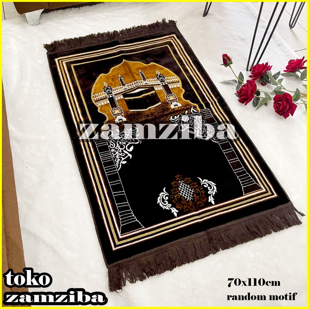 Sajadah Turki Jumbo Besar Bulu Tebal Lembut Motif 70 cmx110 cm By Zamziba Sajadah