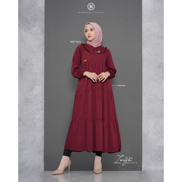 Zoya Midi Dress by Nadheera Luxury