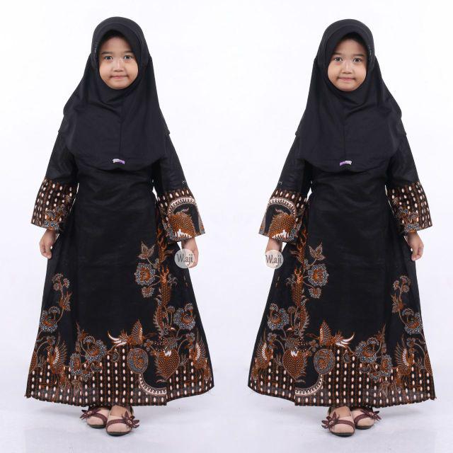 Batik Couple keluarga sania ruffle ori ndoro jowi dnt MOTIF NAGA termurah di batik-GAMIS ANAK