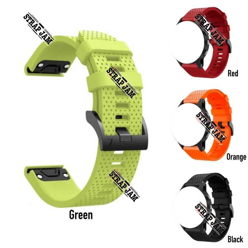 N33 Watch Strap Garmin Fenix 7S 42mm - Tali Jam Tangan 20mm Quick Fit Rubber Silikon Bintik