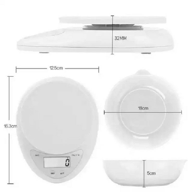 Timbangan Dapur Kue Digital Mangkok Kitchen Scale 5kg