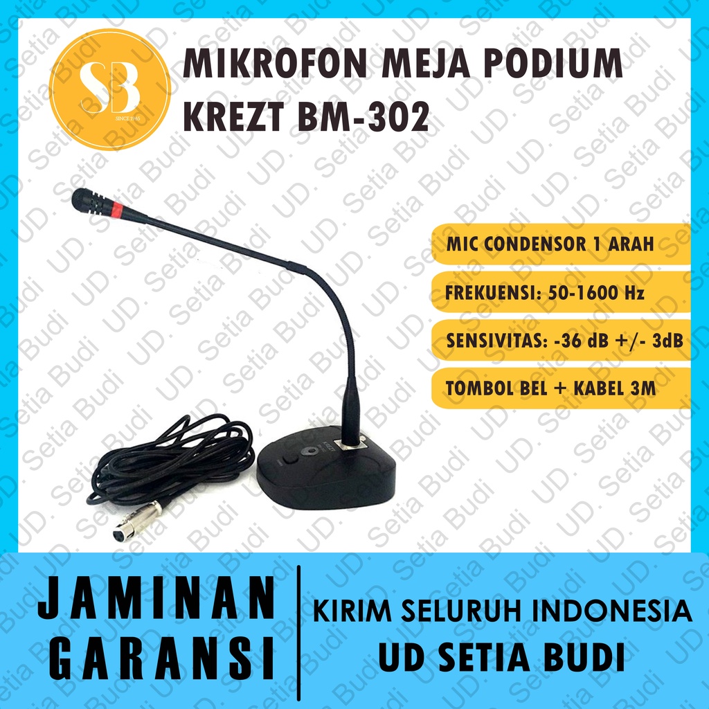 Mic Meja Podium Chime Microphone Krezt BM 302 / Krezt BM302