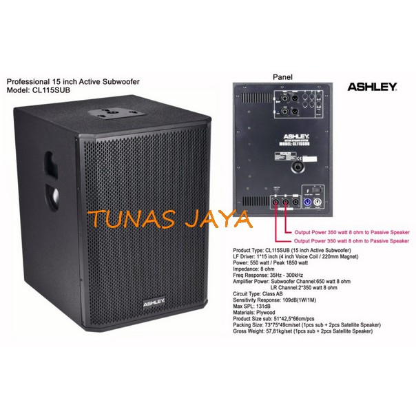 SubWoofer Aktif 15" ASHLEY CL 115Sub / CL115 Sub Original