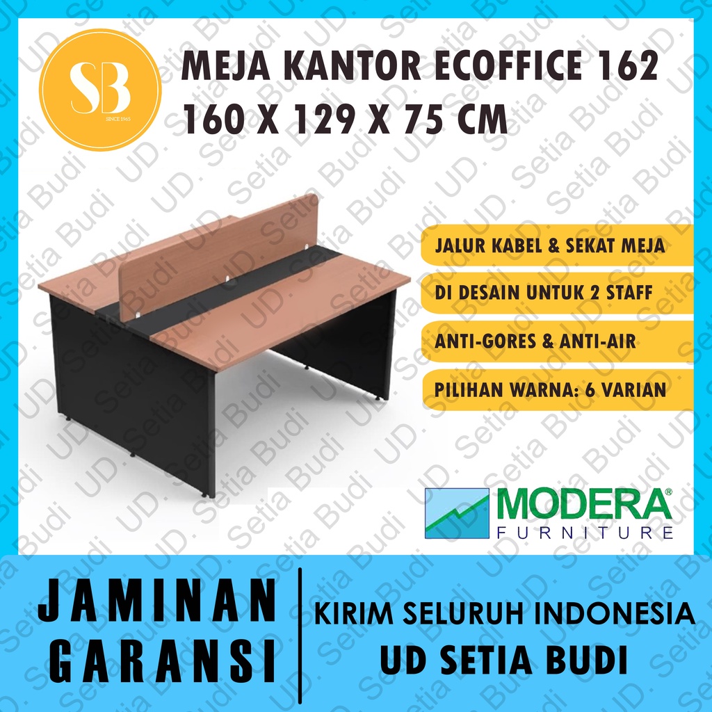 Meja Kantor / Kerja Dua Seater Ecoffice Modera MOF 162