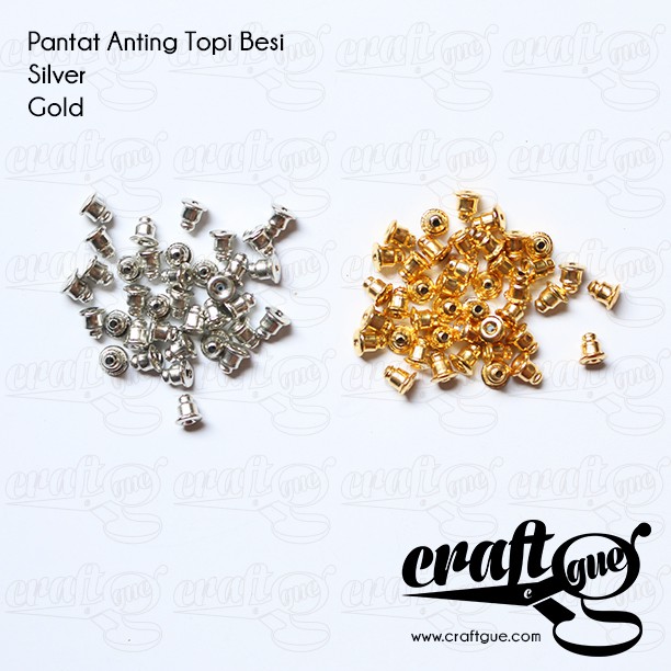 Pantat Anting Topi Besi (100pcs)