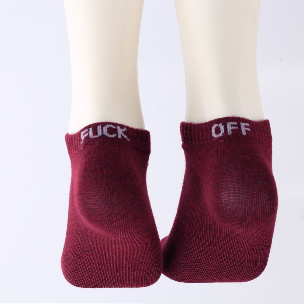 KK-41 kaos kaki pendek pria wanita f off sock cotton katun mata kaki menyerap