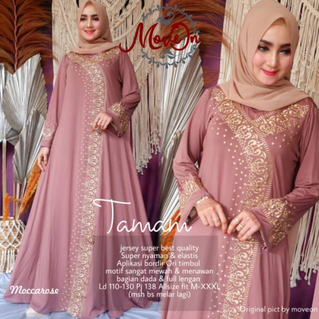 Tamam Maxy Gamis Jersey Bordir Ori Turkey Dres Muslim Jumbo xxxl Ld 130cm Arabian Soleram Abaya Gamis Lebaran Remaja Muslimah Terbaru Seragaman Pengajian Murah Dress Wanita Muslimah Syar'i Gamis Polos Tebal Premium Warna Hitam