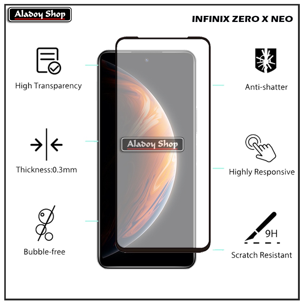 PAKET 3 IN 1 Tempered Glass Layar INFINIX ZERO X NEO Free Tempered Glass Camera dan Skin Carbon