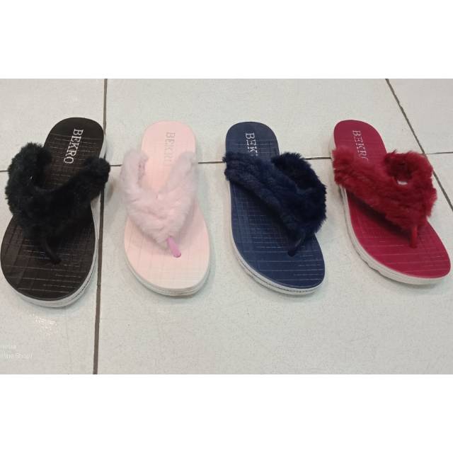 Sandal Jepit Bulu Cute