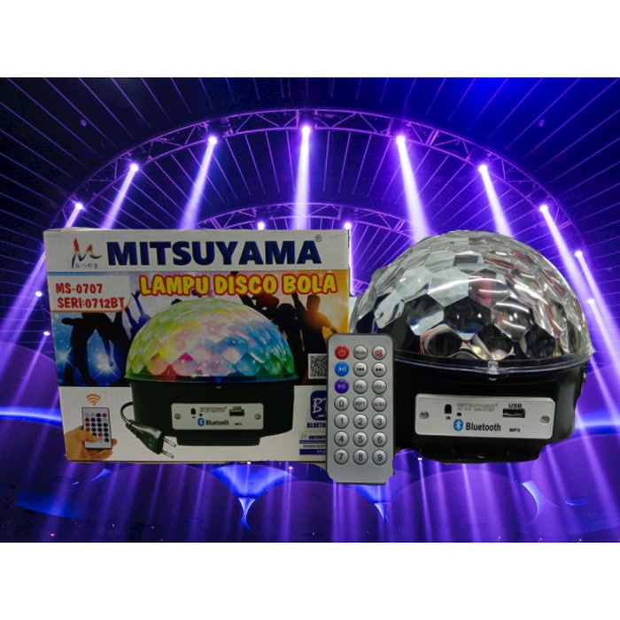 Mitsuyama MS-0712BT Lampu Disco + Speaker Bluetooth