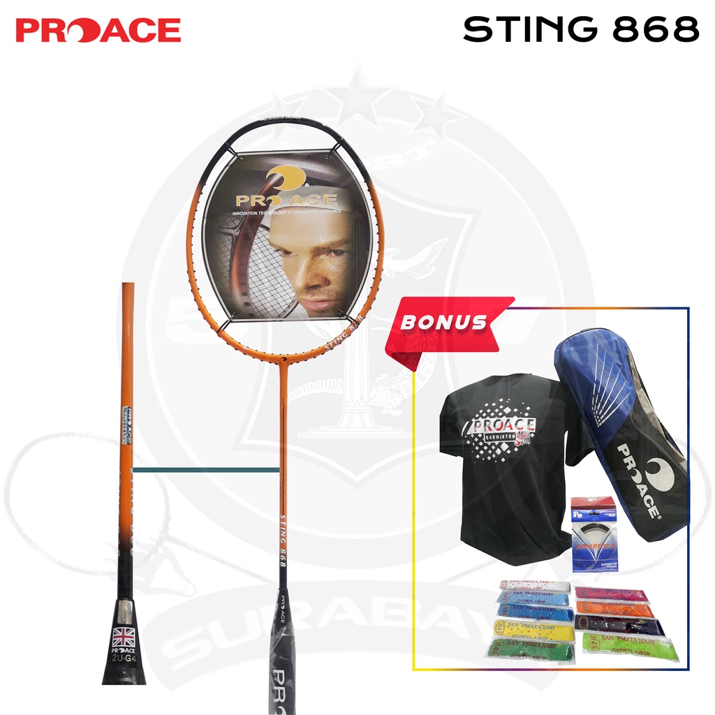 Raket Pro Ace Sting 868 Bonus Komplit