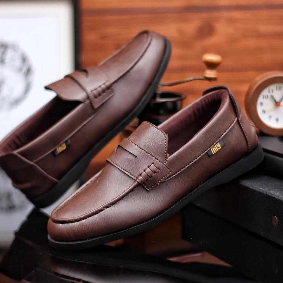 "BDI. 1188" Sepatu Formal Pantofel Pria Kulit Asli Premium Louis Votion Hitam ukuran 39 - 43 SepatuF