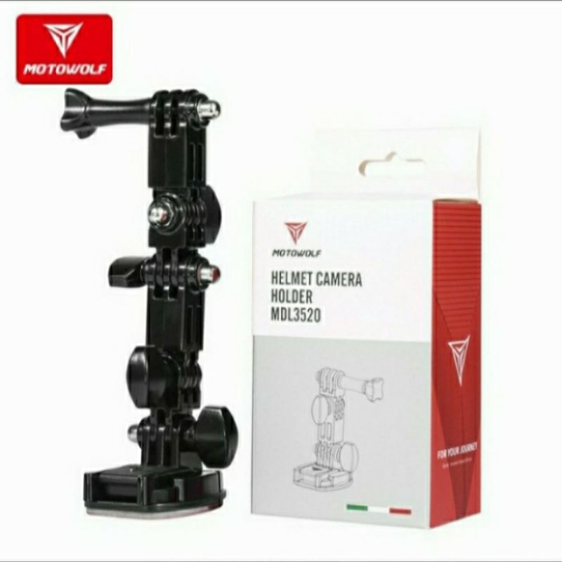 Breket holder camera pegangan camera go pro helm Motowolf