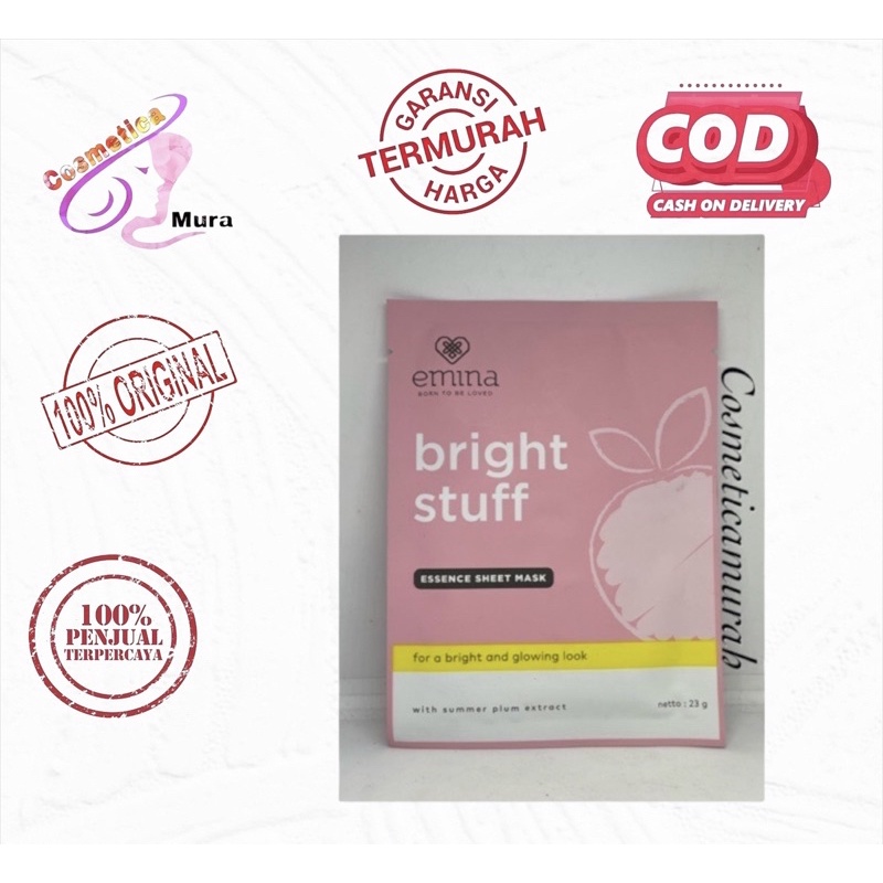 EMINA bright stuff essence sheet mask / masker sheet emina