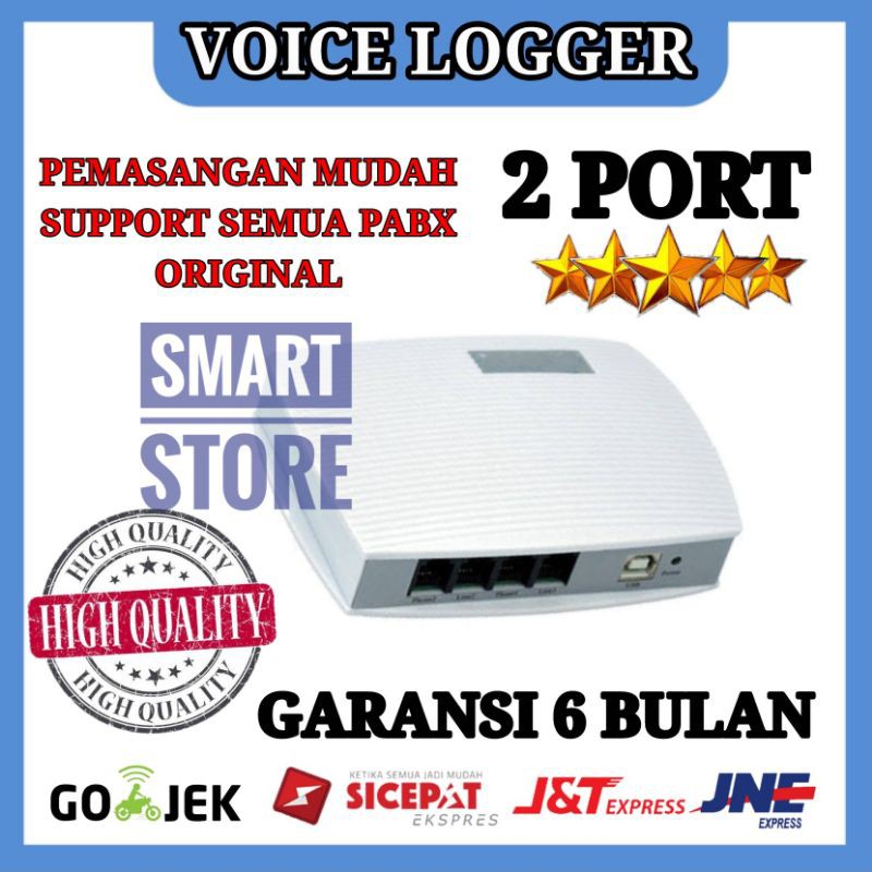 VOICE LOGGER-ALAT RECORDING TELEPHONE-ALAT REKAM PANGGILAN 2 LINE